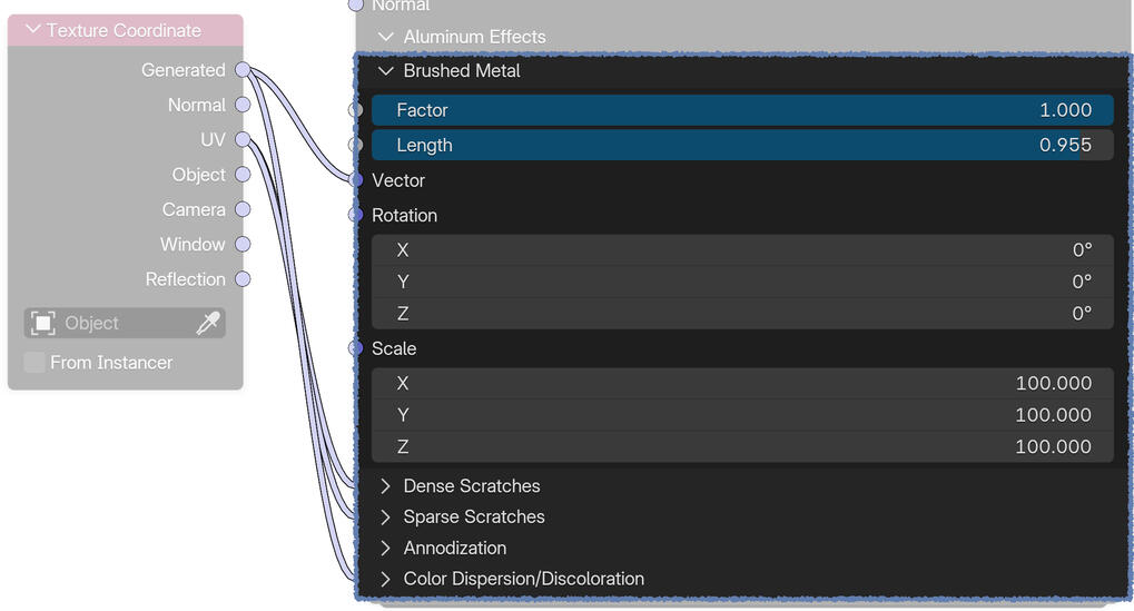 Comparison Between the default and the improved Metallic BSDF nodes