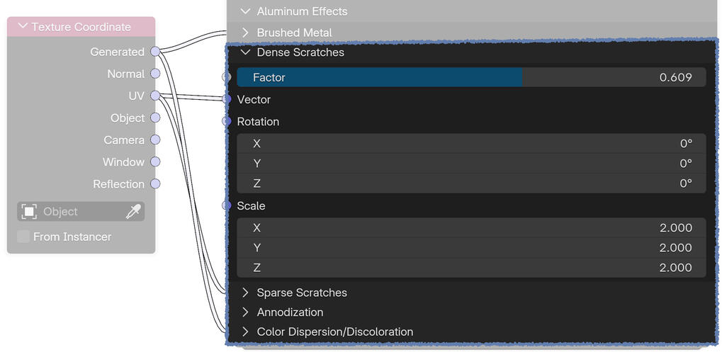 Comparison Between the default and the improved Metallic BSDF nodes