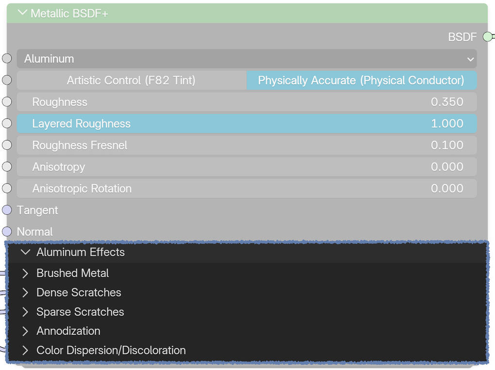 Comparison Between the default and the improved Metallic BSDF nodes